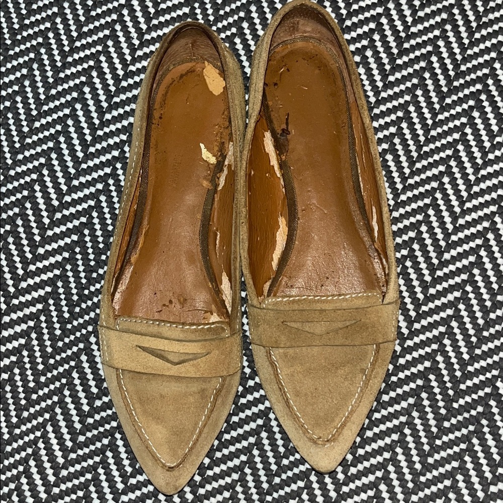Franco Sarto Suede Tan Women's Loafers